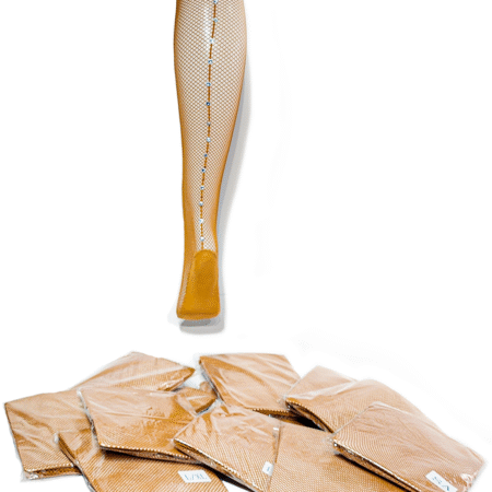 Medias de Red Ocre Decoradas